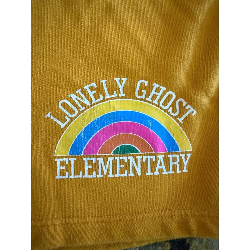 Lonely Ghost Elementary Rainbow Lounge Women’s Medium Yellow Graphic Shorts - Picture 4 of 7